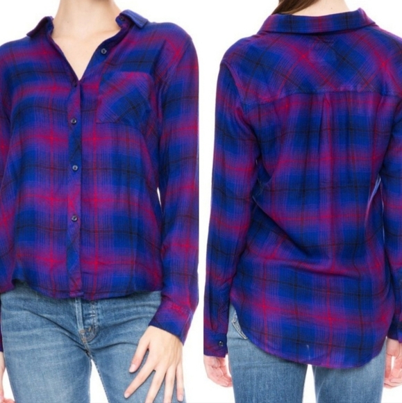 Rails Hunter Plaid Button-Up Flannel Shirt - Picture 4 of 11